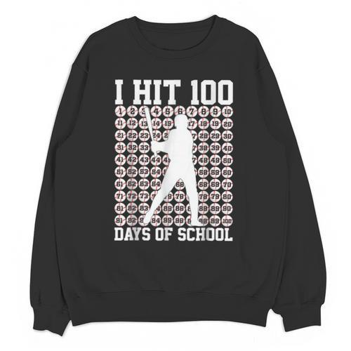 100 Days Of School Boys Kids 100th Day Balls For Baseball Unisex Sweatshirt - Sportilla