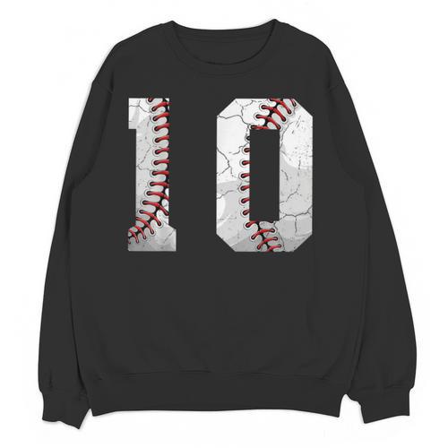 2016 10th Birthday Baseball Boys Kids Ten 10 Tenth Unisex Sweatshirt - Sportilla