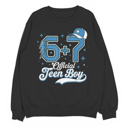 6 7 Meme Official Teenager 13th Birthday Baseball Boy Unisex Sweatshirt - Sportilla