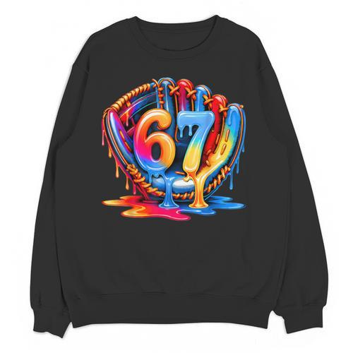 67 Drip Baseball Life Style 101 Apparel Youth Drip Kids Meme Unisex Sweatshirt - Sportilla