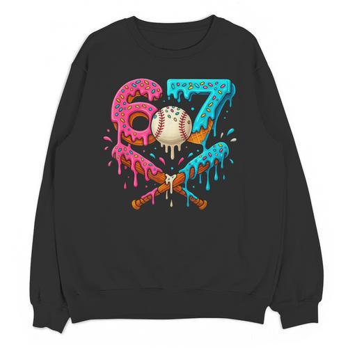 67 Ice Cream Drip Baseball Meme – Six Seven Gen Alpha Unisex Sweatshirt - Sportilla