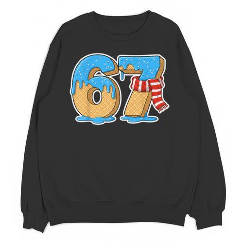 67 Ice Cream Drip Six Seven Baseball Drip 67 Boys Meme Unisex Sweatshirt - Sportilla