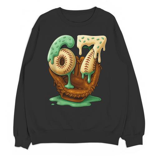 67 Ice Cream Drip Six Seven Baseball Unisex Sweatshirt - Sportilla
