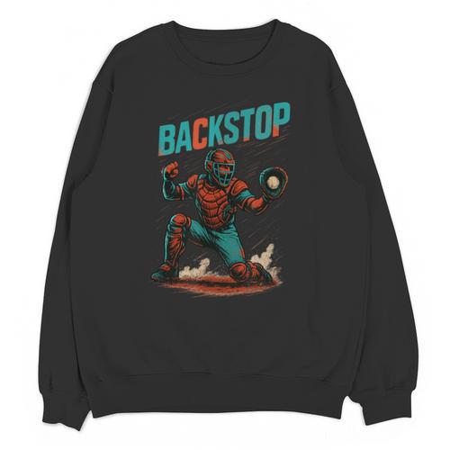 Backstop Catcher Baseball Graphic Unisex Sweatshirt - Sportilla