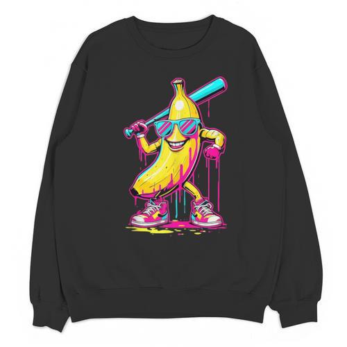 Banana With Baseball Bat Street Baseball Drip Unisex Sweatshirt - Sportilla