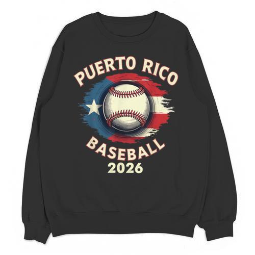 Baseball 2026 Puerto Rico Island Pride Sports Theme Unisex Sweatshirt - Sportilla