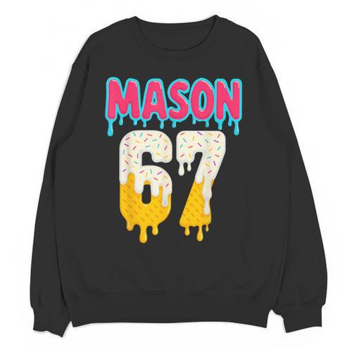 Baseball 6 7 Ice Cream Drip Number 67 Six Seven Meme Unisex Sweatshirt - Sportilla