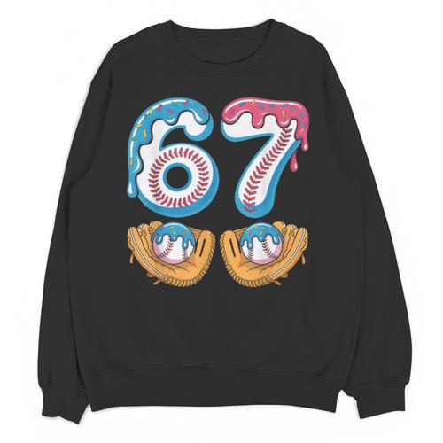 Baseball 67 Ice Cream Drip 67 Meme Player T-Shirt Unisex Sweatshirt - Sportilla
