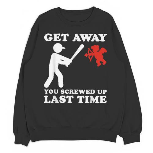 Baseball Anti Valentine Humor Cupid Joke Men Women Unisex Sweatshirt - Sportilla