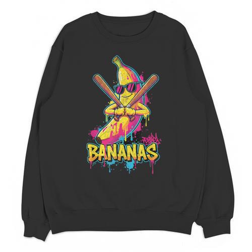 Baseball Banana Graffiti Urban For Kids Unisex Sweatshirt - Sportilla
