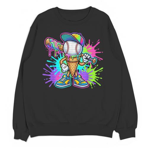 Baseball Boys Clothes For Boys Ice Cream Drip Baseball Stuff Unisex Sweatshirt - Sportilla
