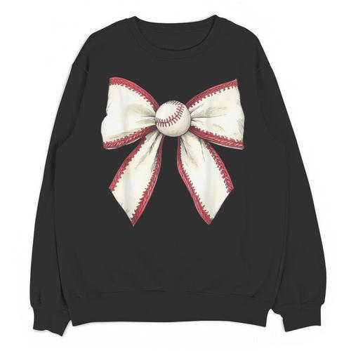 Baseball Coquette Bow Cute Baseball Game Unisex Sweatshirt - Sportilla