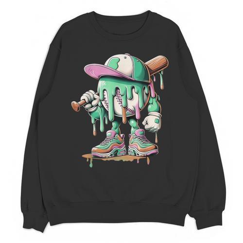 Baseball Drip For Boys Ice Cream Drip Baseball Unisex Sweatshirt - Sportilla