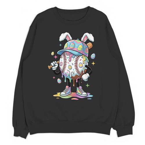 Baseball Drip Ice Cream Apparel Youth Boy Easter Day Unisex Sweatshirt - Sportilla