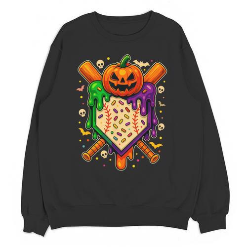 Baseball Drip Ice Cream Drip Halloween Baseball Lovers Unisex Sweatshirt - Sportilla