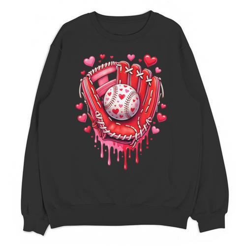 Baseball Drip Ice Cream Sprinkles Valentines Day Baseball Unisex Sweatshirt - Sportilla