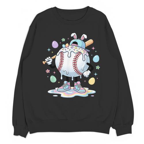 Baseball Drip Icecream Apparel Youth Boy Easter Unisex Sweatshirt - Sportilla