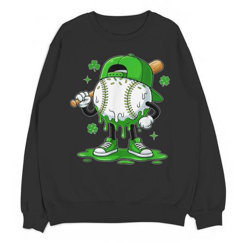 Baseball Drip Icecream Apparel Youth Boy St Patrick's Day Unisex Sweatshirt - Sportilla