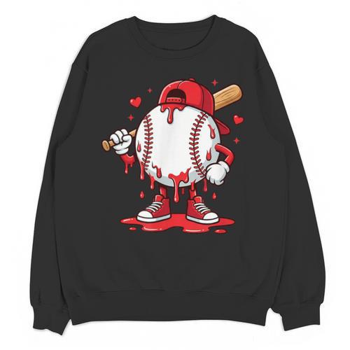 Baseball Drip Icecream Men Boy Valentine Unisex Sweatshirt - Sportilla