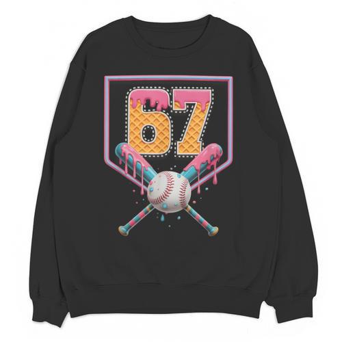 Baseball Drip Number 67 Fun Six Seven 6 7 Meme Unisex Sweatshirt - Sportilla