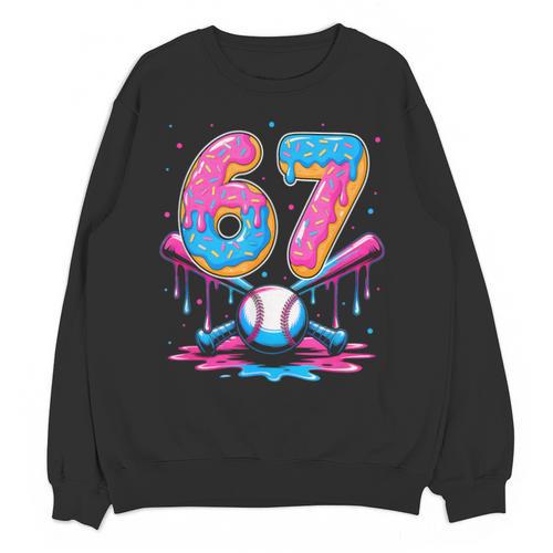 Baseball Drip Number 67 Player 67Th Birthday Baseball Meme Unisex Sweatshirt - Sportilla
