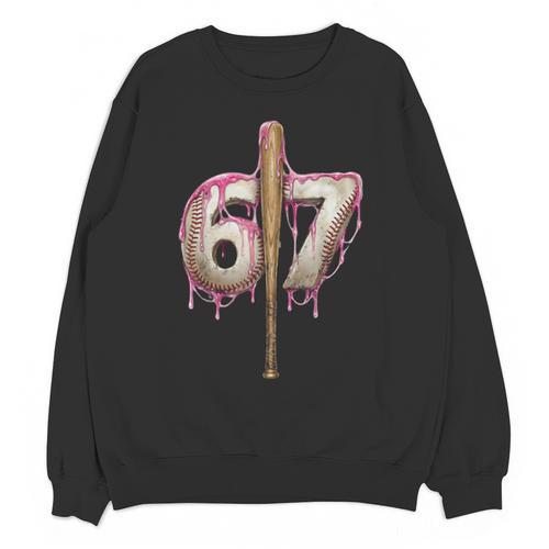 Baseball Drip Number 67 Sports Player Six Seven Meme Fan Unisex Sweatshirt - Sportilla