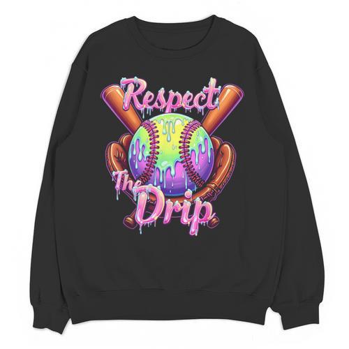 Baseball Drip Respect The Drip Purple Ice Cream Sprinkles Unisex Sweatshirt - Sportilla