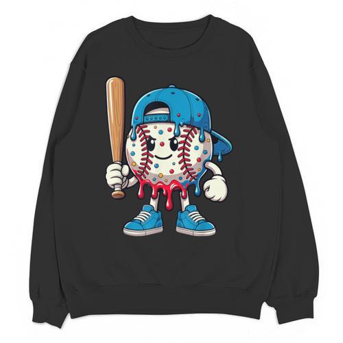 Baseball Drippy Style Apparel For Boys Youth Cool Baseball Unisex Sweatshirt - Sportilla