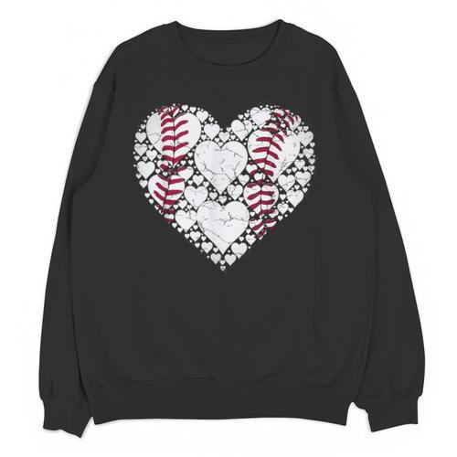 Baseball Heart Love Game Sports Fan Game Day Unisex Sweatshirt - Sportilla