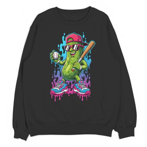 Baseball Ice Cream Drip Boys And Girls Batter Game Day Unisex Sweatshirt - Sportilla