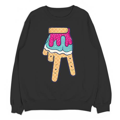 Baseball Ice Cream Drip Home Plate Glove Respect Drip 2 Side Unisex Sweatshirt - Sportilla