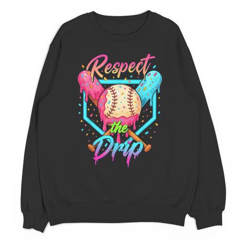 Baseball Ice Cream Drip Number 67 Player 67 Respect The Drip Unisex Sweatshirt - Sportilla