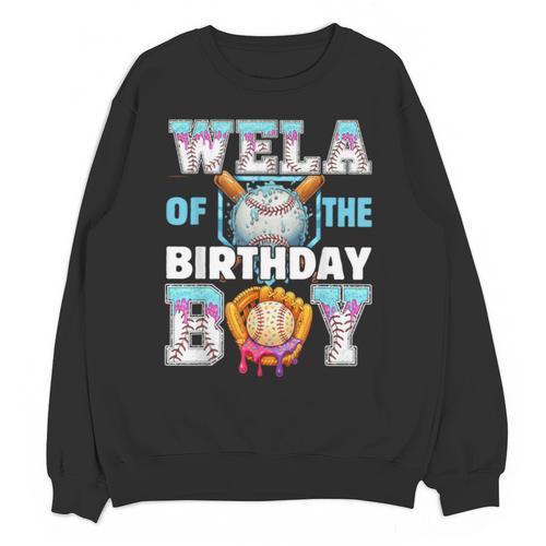 Baseball Ice Cream Drip Wela Of The Birthday Boy Unisex Sweatshirt - Sportilla