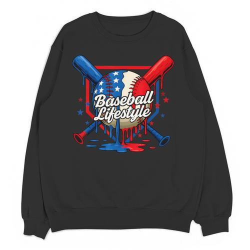 Baseball Life Style 101 Apparel Youth Drip Baseball Unisex Sweatshirt - Sportilla