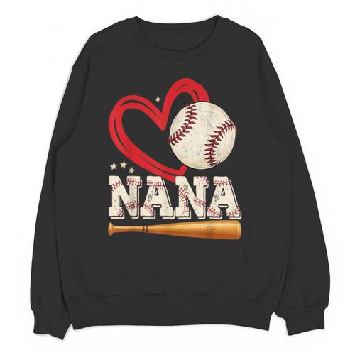 Baseball Nana Baseball Heart Family Matching Unisex Sweatshirt - Sportilla