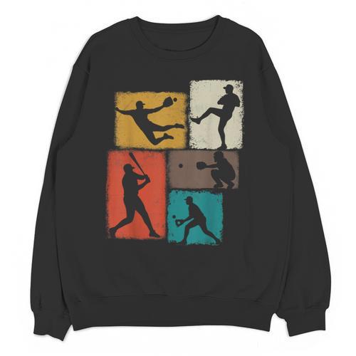 Baseball Player Collage Men Kids Coach Youth Boys Unisex Sweatshirt - Sportilla