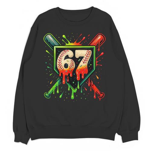 Baseball Six Seven 67 Meme Ice Cream Drip Xmas Men Women Unisex Sweatshirt - Sportilla