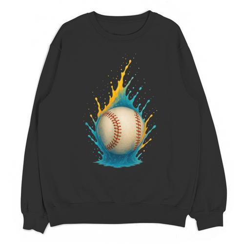 Baseball Splash Team Player For Kids Men Women Unisex Sweatshirt - Sportilla