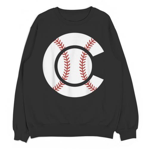 Baseball Sport Player Graphic Monogram Initial Letter C Unisex Sweatshirt - Sportilla