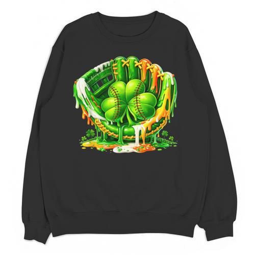 Baseball St Patricks Day Carnival Party Ice Cream Drip Boys Unisex Sweatshirt - Sportilla