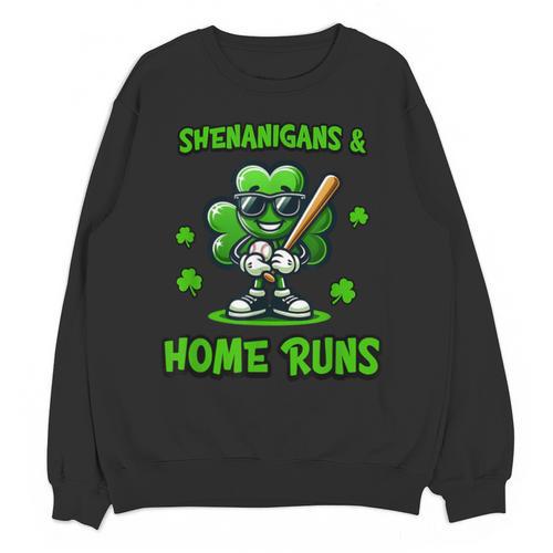 Baseball St Patrick's Day Irish Shamrock Trendy Unisex Sweatshirt - Sportilla