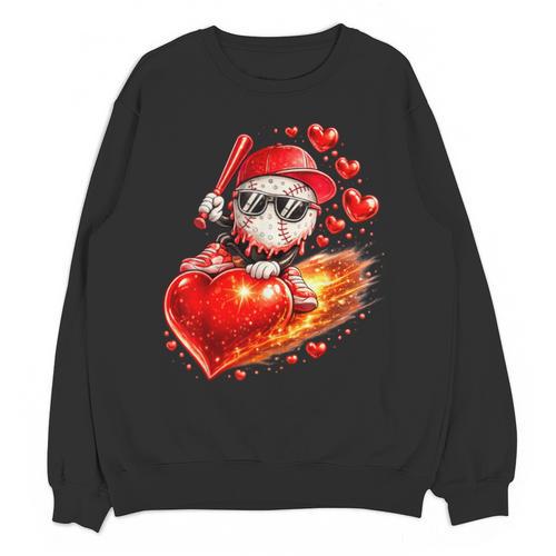 Baseball Valentine's Day Drip Ice Cream Team Unisex Sweatshirt - Sportilla