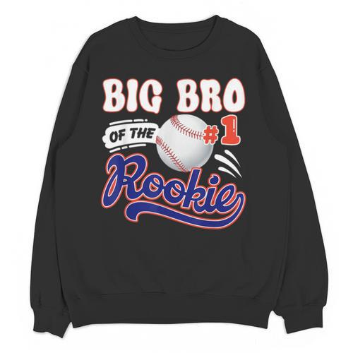 Big Bro Rookie Of Year 1st Birthday Baseball Theme Matching Unisex Sweatshirt - Sportilla