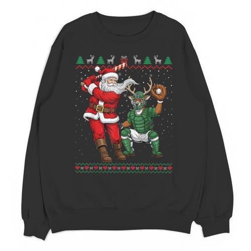 Christmas Santa Baseball Ugly Sweater Unisex Sweatshirt - Sportilla