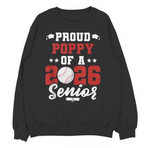 Class Of 2026 Senior Year Baseball Poppy 2026 Graduate Unisex Sweatshirt - Sportilla