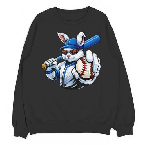 Cool Rabbit Baseball Easter Men Boy Toddler Kid Unisex Sweatshirt - Sportilla
