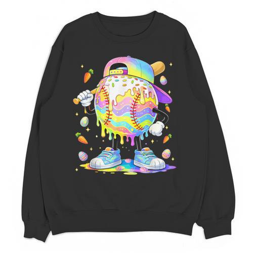 Cute Easter Baseball Ice Cream Boys Girls Kids Unisex Sweatshirt - Sportilla