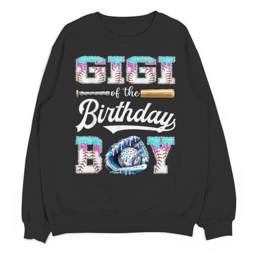 Gigi Of The Birthday Boy Baseball Ice Cream Drip Matching Unisex Sweatshirt - Sportilla