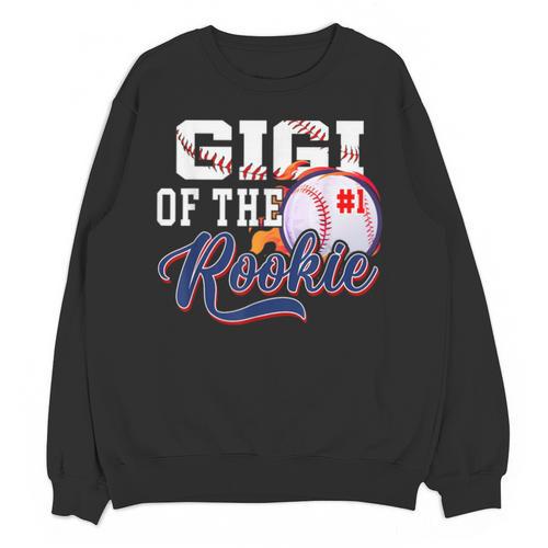 Gigi Rookie Of Year 1st Birthday Baseball Theme Matching Unisex Sweatshirt - Sportilla