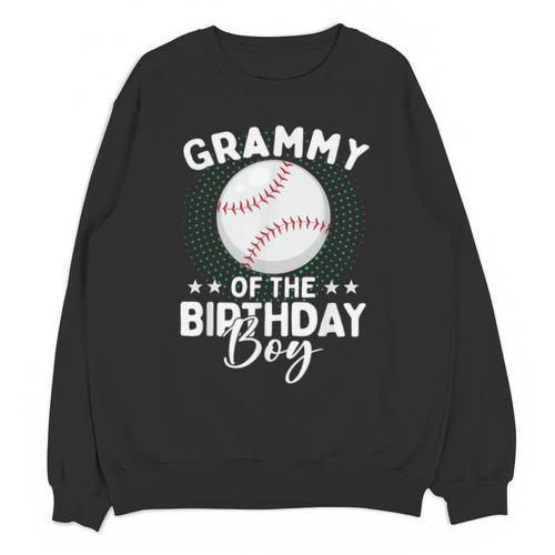 Grammy Of The Birthday Boy Baseball Player Birthday Unisex Sweatshirt - Sportilla